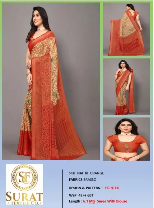 NAITRI_ ORANGE  uploaded by Surat Textile Co. on 10/28/2023