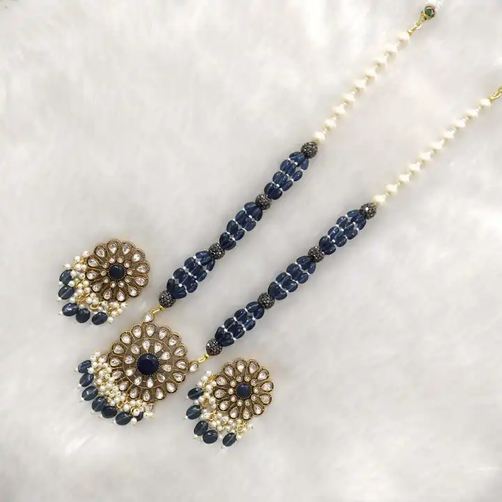 Kundan necklace set uploaded by business on 10/28/2023