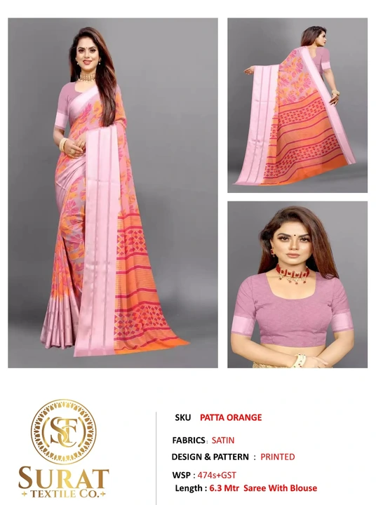 PATTA_ ORANGE  uploaded by Surat Textile Co. on 10/28/2023