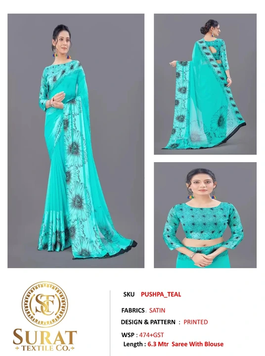 PUSHPA_ TEAL uploaded by Surat Textile Co. on 10/28/2023
