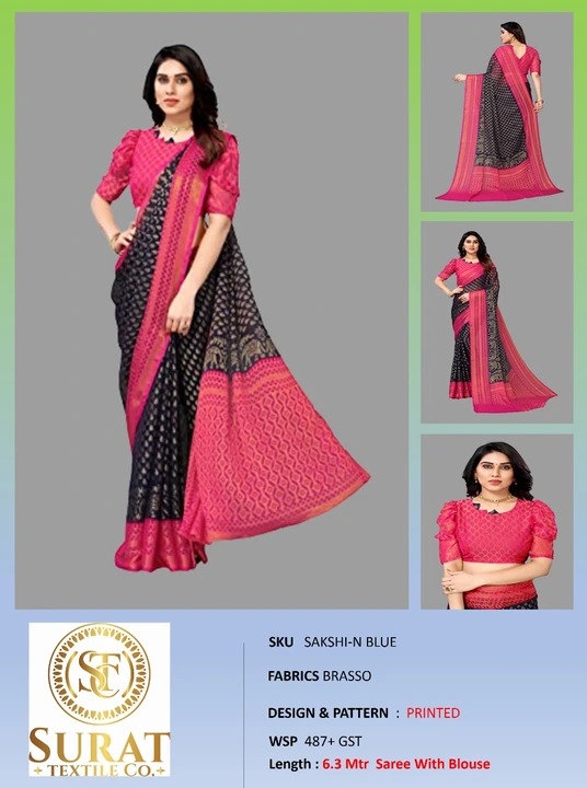 SAKSHI_ N -BLUE  uploaded by Surat Textile Co. on 10/28/2023