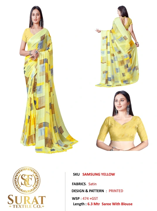 SAMSUNG- YELLOW  uploaded by Surat Textile Co. on 10/28/2023