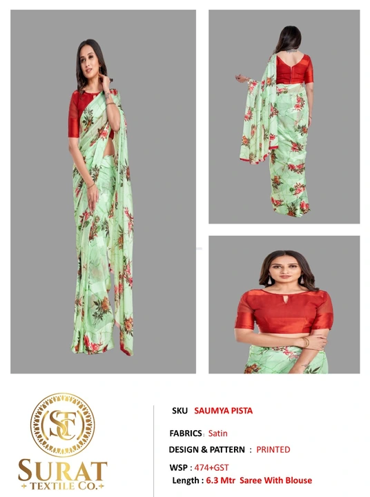 SAUMYA -PISTA  uploaded by Surat Textile Co. on 10/28/2023