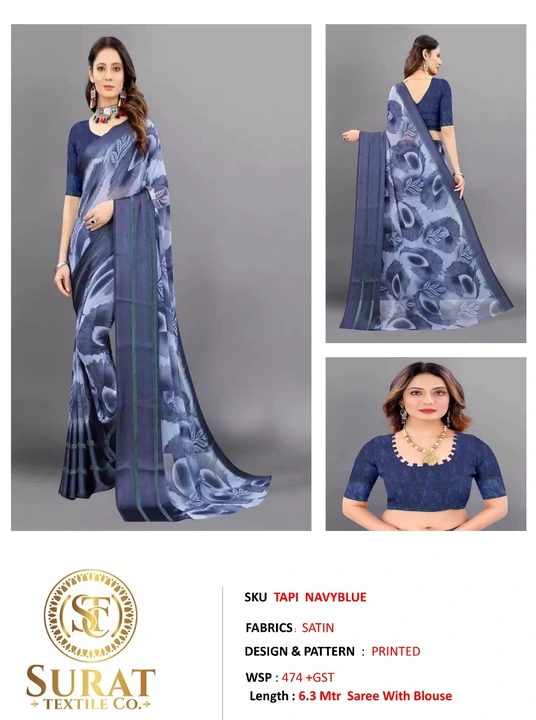 TAPI_ NAVY-BLUE  uploaded by Surat Textile Co. on 10/28/2023