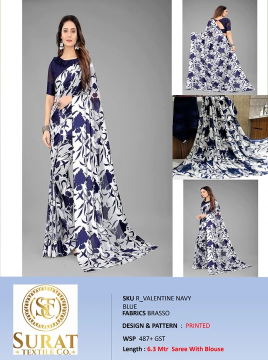 R_VALENTINE NAVY BLUE  uploaded by Surat Textile Co. on 10/28/2023