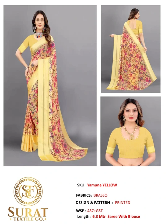 YAMUNA_ YELLOW  uploaded by Surat Textile Co. on 10/28/2023