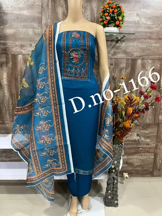 Cotton Silk Dupatta Three Piece Pure Rayon Cotton Suit and Dress Material uploaded by business on 10/28/2023