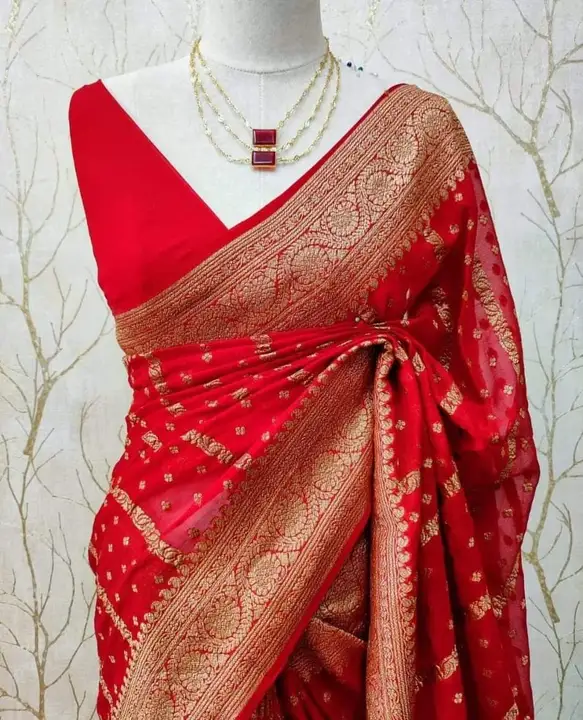 KHADI GEORGETTE BANARASI SAREE  uploaded by S.N.COLLECTIONS  on 10/28/2023