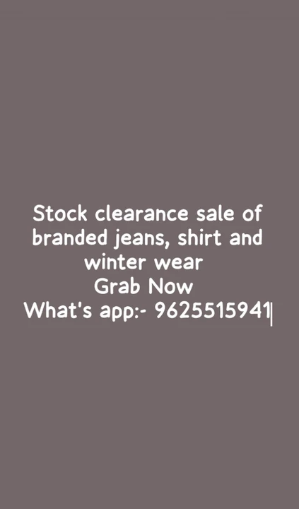 Post image Exclusive Stock Clearance Sale of Branded Surplus Garments....🎉🎉