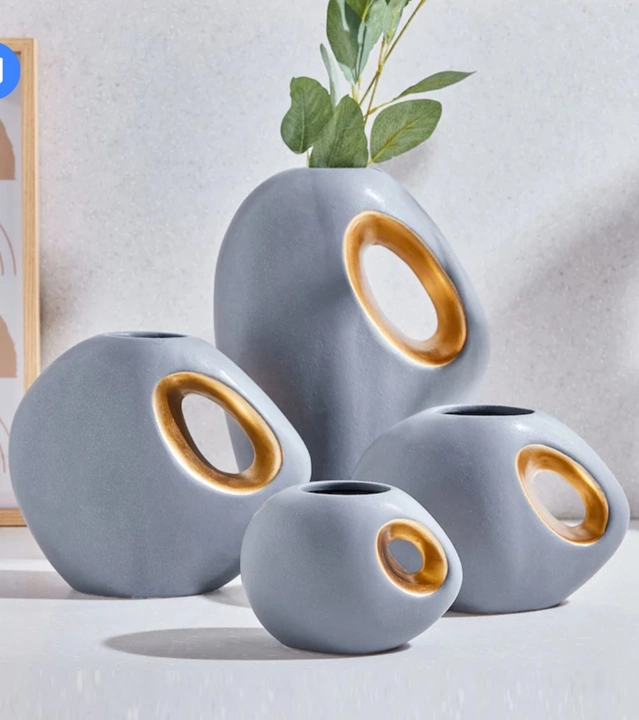 Home decor marshmallow grey polyresin planters uploaded by business on 10/29/2023