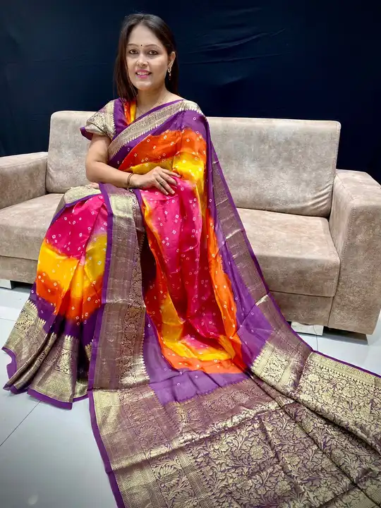 Bandhni silk saree  uploaded by SAURYA LIFE STYLE on 10/29/2023
