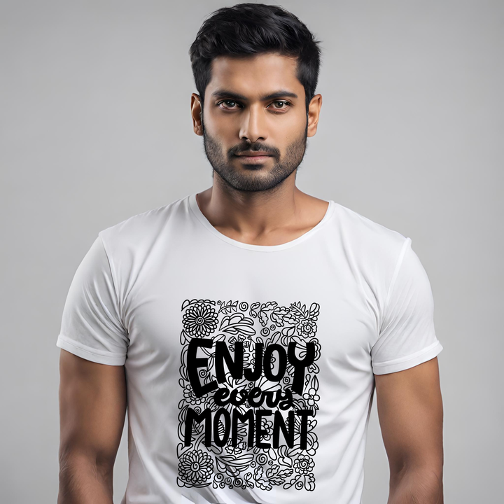 Universal printed T-shirt for men and women size M to XL colour white customization available  uploaded by business on 10/30/2023