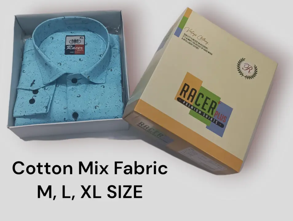 🏁🏁RACER PLUS🏁🏁(SUB BRAND OF 1KKA) EXCLUSIVE COTTON MIX PRINTED BOX PACK SHIRTS FOR MEN uploaded by Kushal Jeans, Indore on 10/30/2023