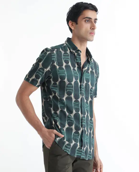 Digital print shirt with half sleev uploaded by Sawan fashions on 10/30/2023