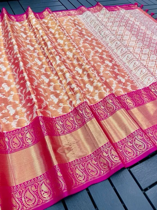 Banarasi handloom pattu tissue silk uploaded by Suyukti Creation on 10/30/2023