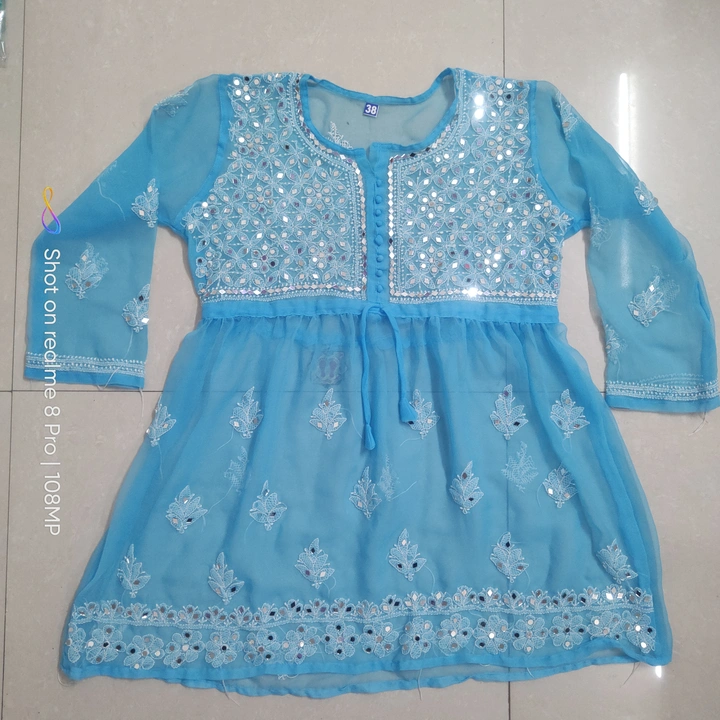 Mirror short gown with inner  uploaded by MSR Chikan on 10/30/2023