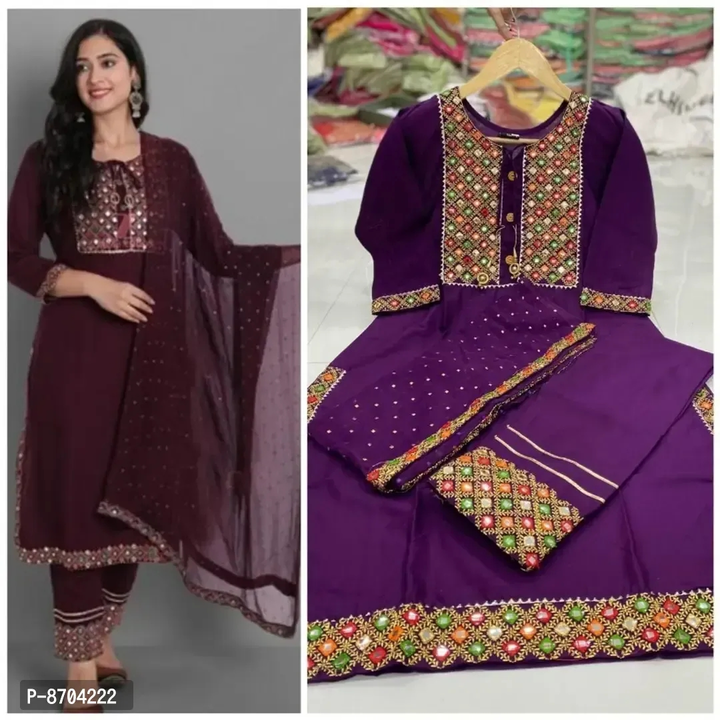 Rayon Cotton Embroidered Kurta Bottom with Dupatta Set

Size: 
L
2XL

 Fabric:  Rayon

 Pack Of:  Si uploaded by business on 10/30/2023