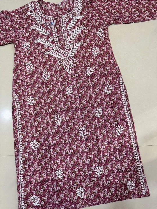 Printed Cotton Kurti ( Only Bulk ) uploaded by Lucknow chickan Fashion on 10/30/2023