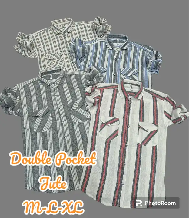Jute Double Pocket Shirts uploaded by MUMBAI SHIRTS  on 10/31/2023
