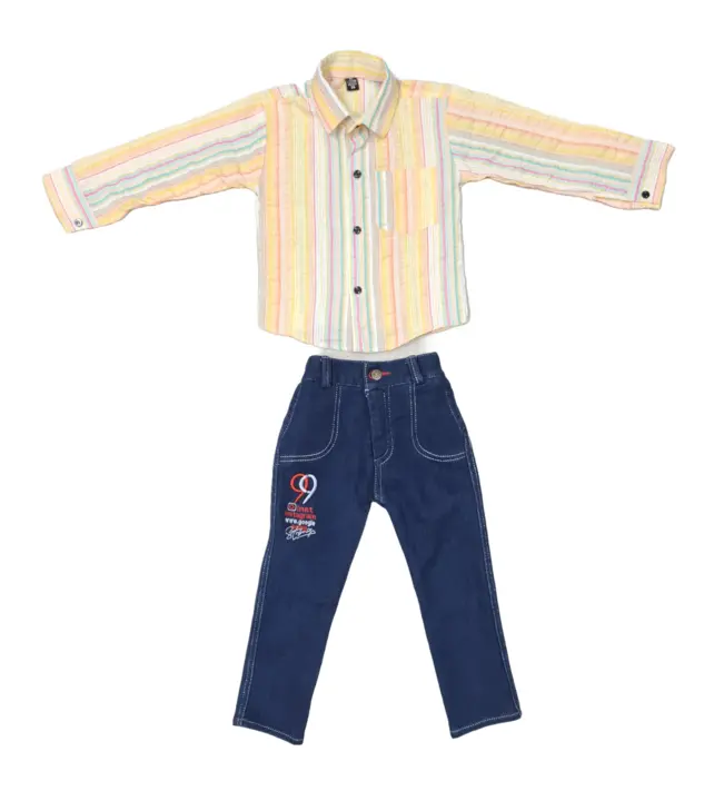 Post image Hey! Checkout my new product called
Kids boys popcorn shirts and jeans pant set .