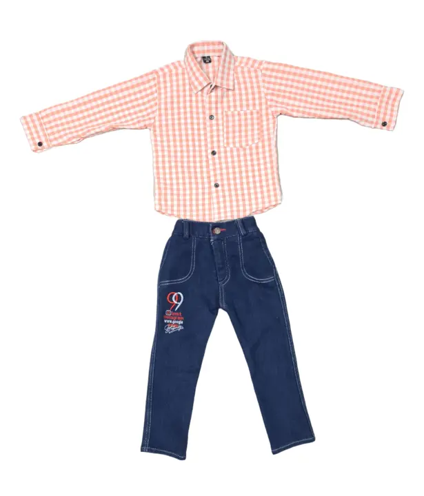 Kids boys popcorn shirts and jeans pant set  uploaded by business on 10/31/2023