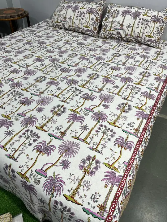 Hand block printed cotton double bed bedsheet (king size) || Order by whatsapp 8875877278|| uploaded by The print house  on 10/31/2023