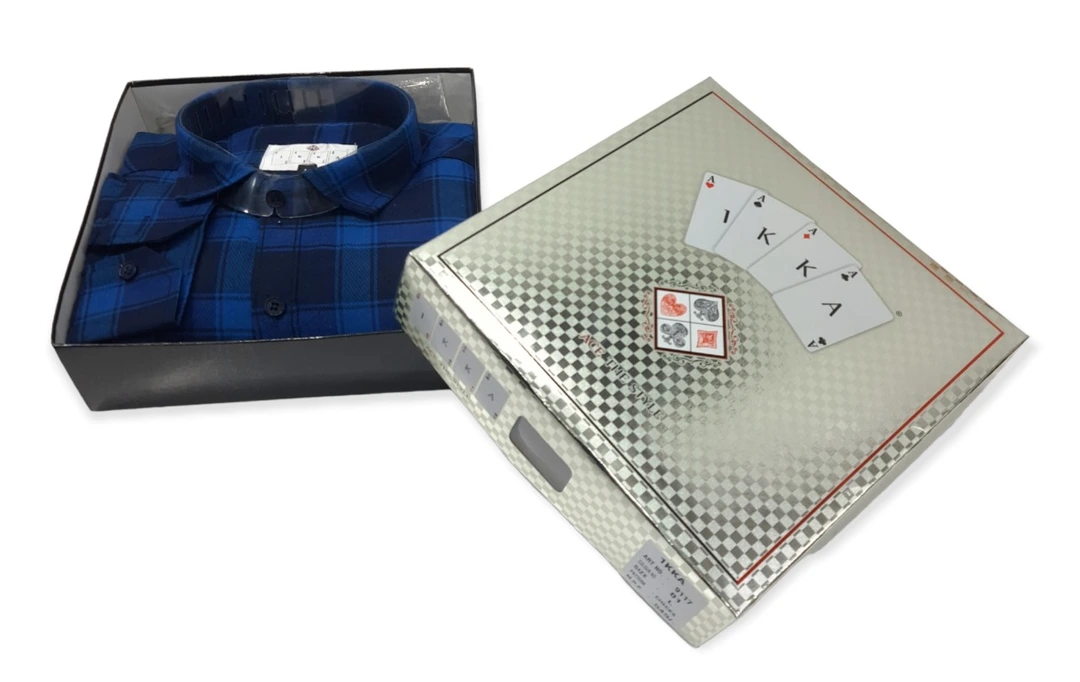 ♦️♣️1KKA♥️♠️ EXCLUSIVE COTTON MIX CHECKERED BOX PACKING SHIRTS FOR MEN uploaded by Kushal Jeans, Indore on 10/31/2023