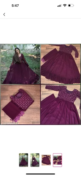 GOWN WITH DUPATTA

FABEIC GORJET

S TO XXL MIX 

QUANTITY 81

RATE 260 uploaded by Krisha enterprises on 10/31/2023