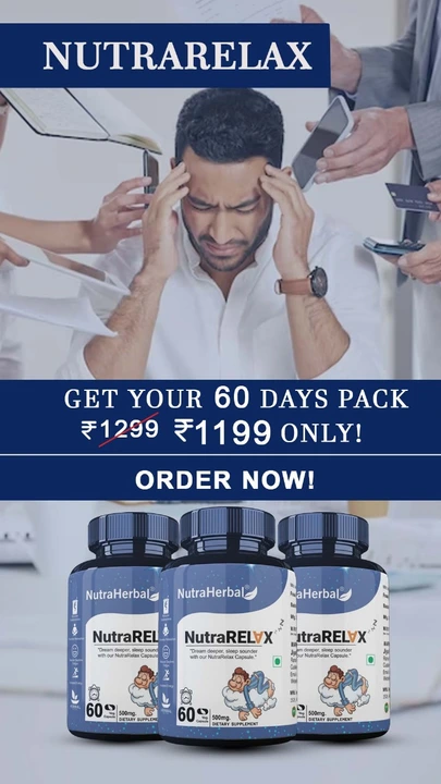 Nutraherbal NutraRelax better sleep capsules for sleepless nights uploaded by Jiya marketing and traders on 10/31/2023