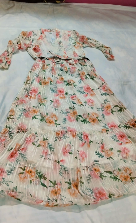 Post image Its a very beautiful floral print dress.The profile has many collections.You can see the collection, there will be many collections, there will be new collections every day.