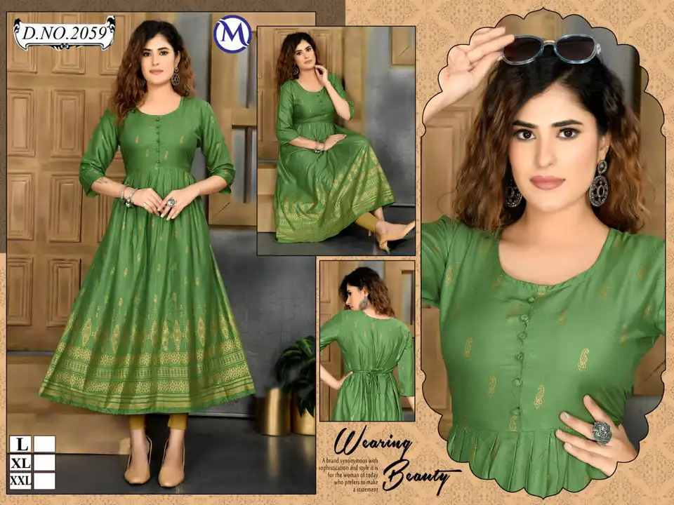 Long ghera kurti uploaded by Shah textile on 10/31/2023