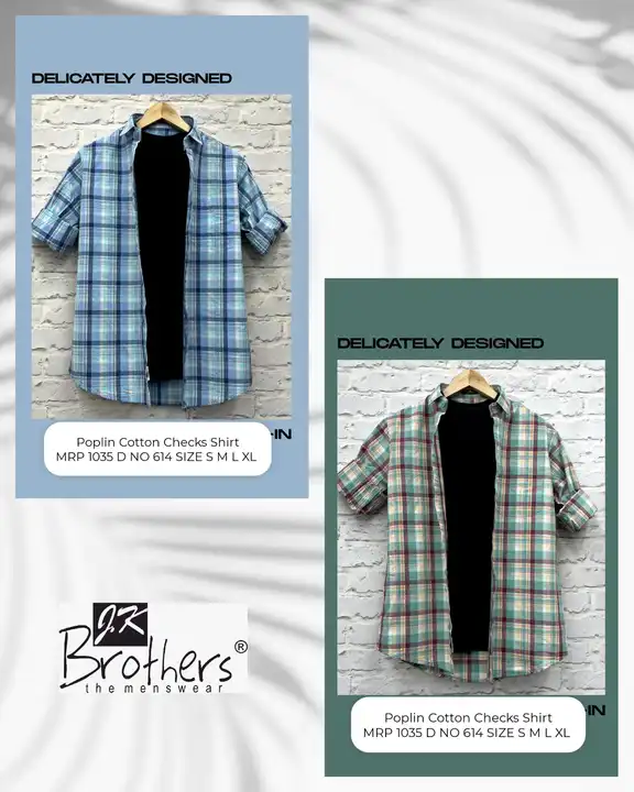 Poplin Cotton Checks Shirt  uploaded by Jk Brothers Shirt Manufacturer  on 11/1/2023