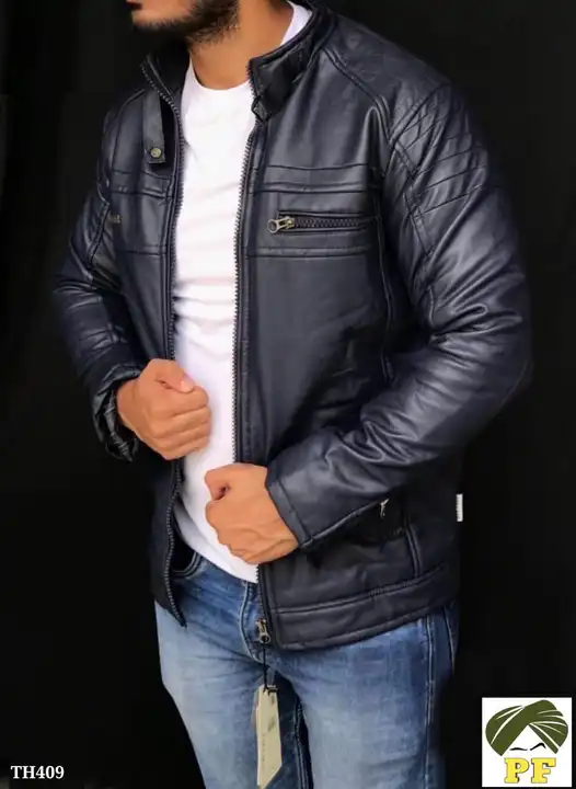 Solid Premium Leather Jacket for Men's in uploaded by PANJAB FASHION HUB  on 11/1/2023