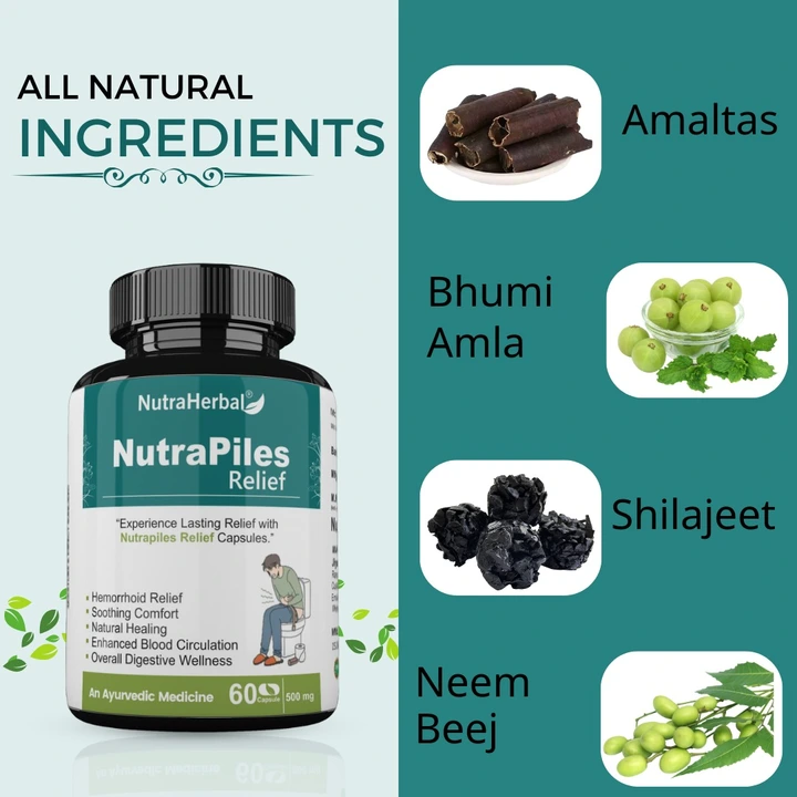 Nutraherbal Nutrapiles capsules uploaded by Jiya marketing and traders on 11/1/2023