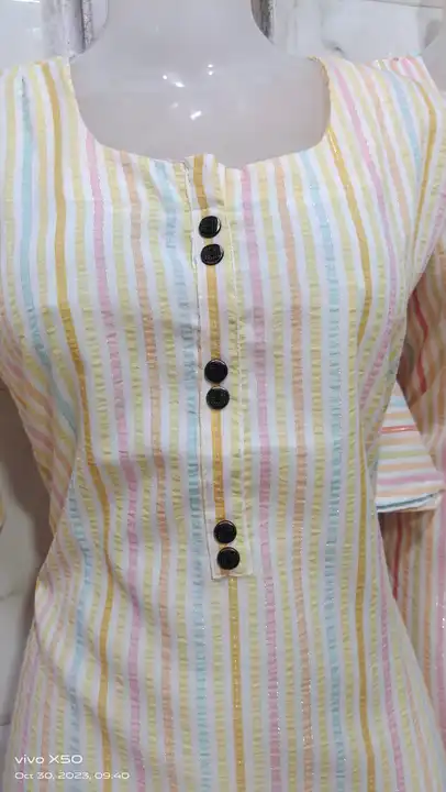 Short embroidery and button kurti uploaded by La Queens on 11/1/2023
