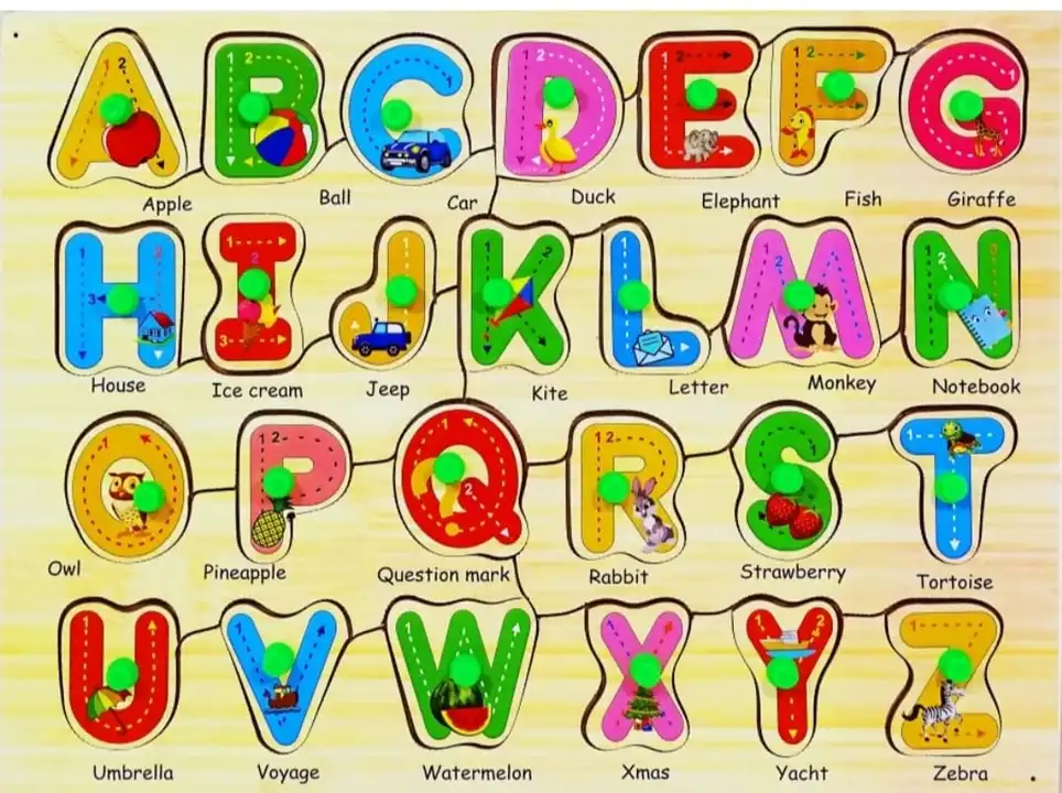 Alphabet wooden puzzle  uploaded by Mangla toys on 11/1/2023