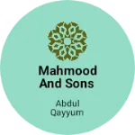 Business logo of Mahmood and sons