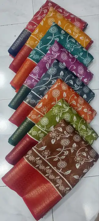 Cristal dobi boder fancy print saree  uploaded by business on 11/2/2023