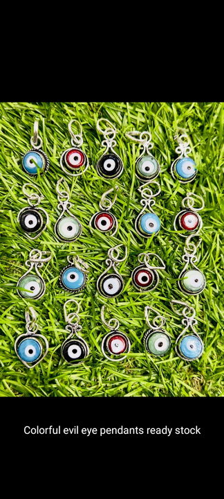 92.5 silver colourful evil eye pendent  uploaded by Shri Sai collection on 11/2/2023
