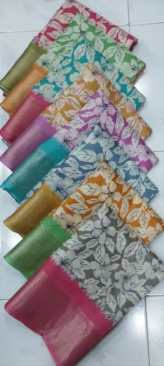 Dola silk dobi boder fancy print saree  uploaded by business on 11/2/2023
