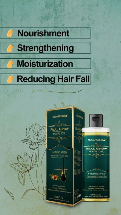 Nutraherbal Real grow hair oil 200ml uploaded by Jiya marketing and traders on 11/2/2023
