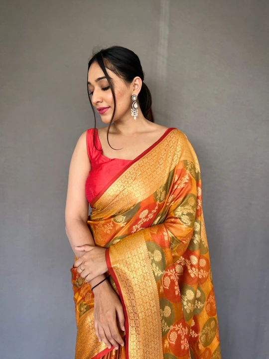 Pure Tissue Silk Saree With Gold Zari Me Ts uploaded by business on 11/2/2023