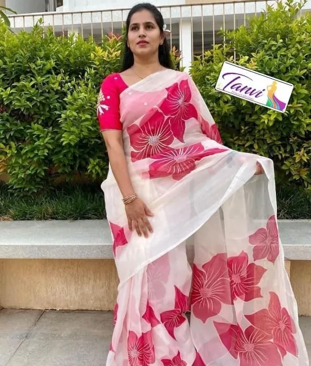Pure soft organza beautiful saree uploaded by business on 11/2/2023