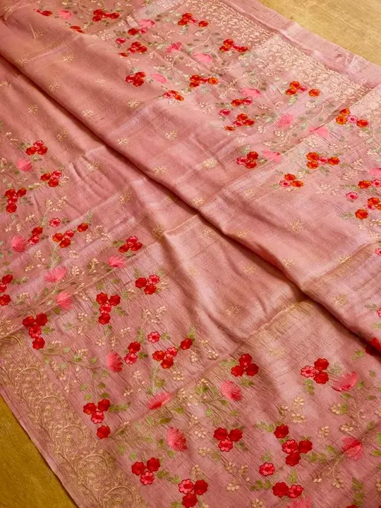Pure silk saree embroidery  uploaded by Harsh textile on 11/2/2023
