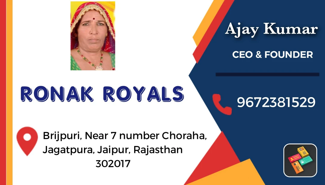 Visiting card store images of RONAK ROYALS
