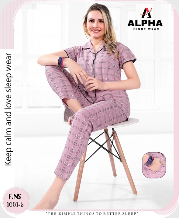 Ladies night suit Brand ALPHA  uploaded by Alpha knitfab on 11/3/2023