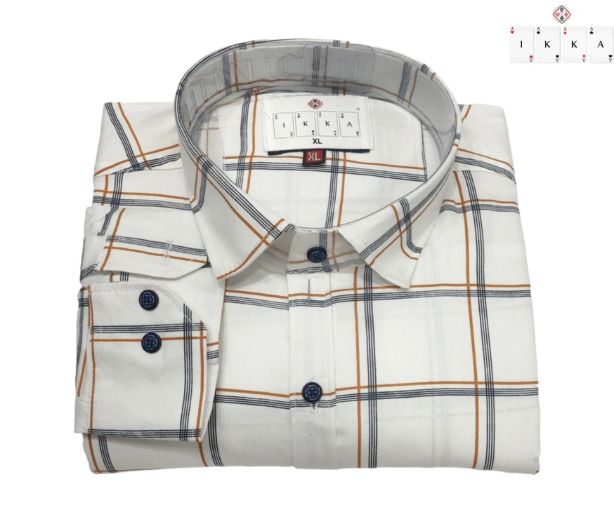 ♦️♣️1KKA♥️♠️ EXCLUSIVE COTTON MIX CHECKERED BOX PACKING SHIRTS FOR MEN uploaded by Kushal Jeans, Indore on 11/3/2023