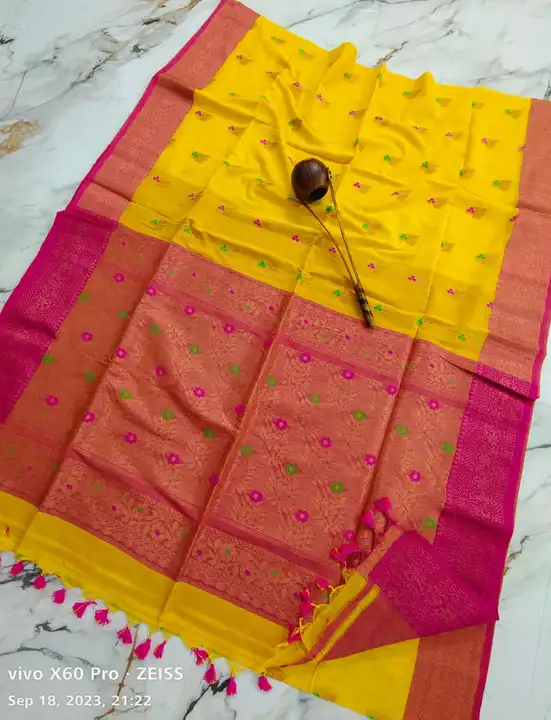 Handloom cotton banarasi saree  uploaded by business on 11/3/2023