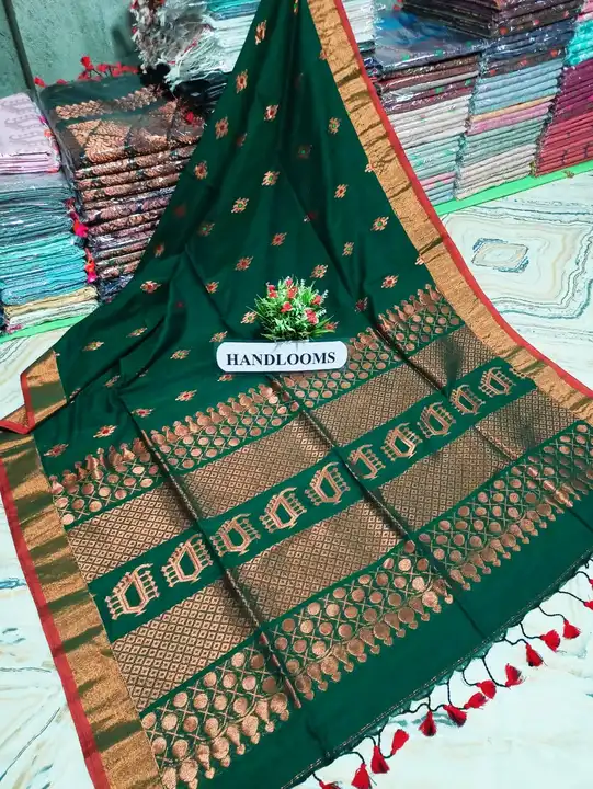 Handloom khadi cotton banarasi saree  uploaded by Sujata saree cantre on 11/3/2023