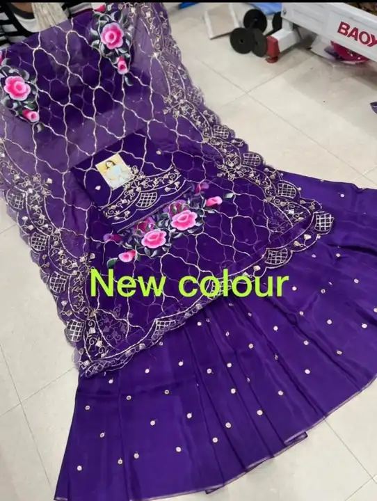 Upada silk suit with organza dupatta  uploaded by Manish sales on 11/4/2023